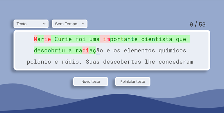 Teste de Digitação Online Grátis em Português - Typing Core